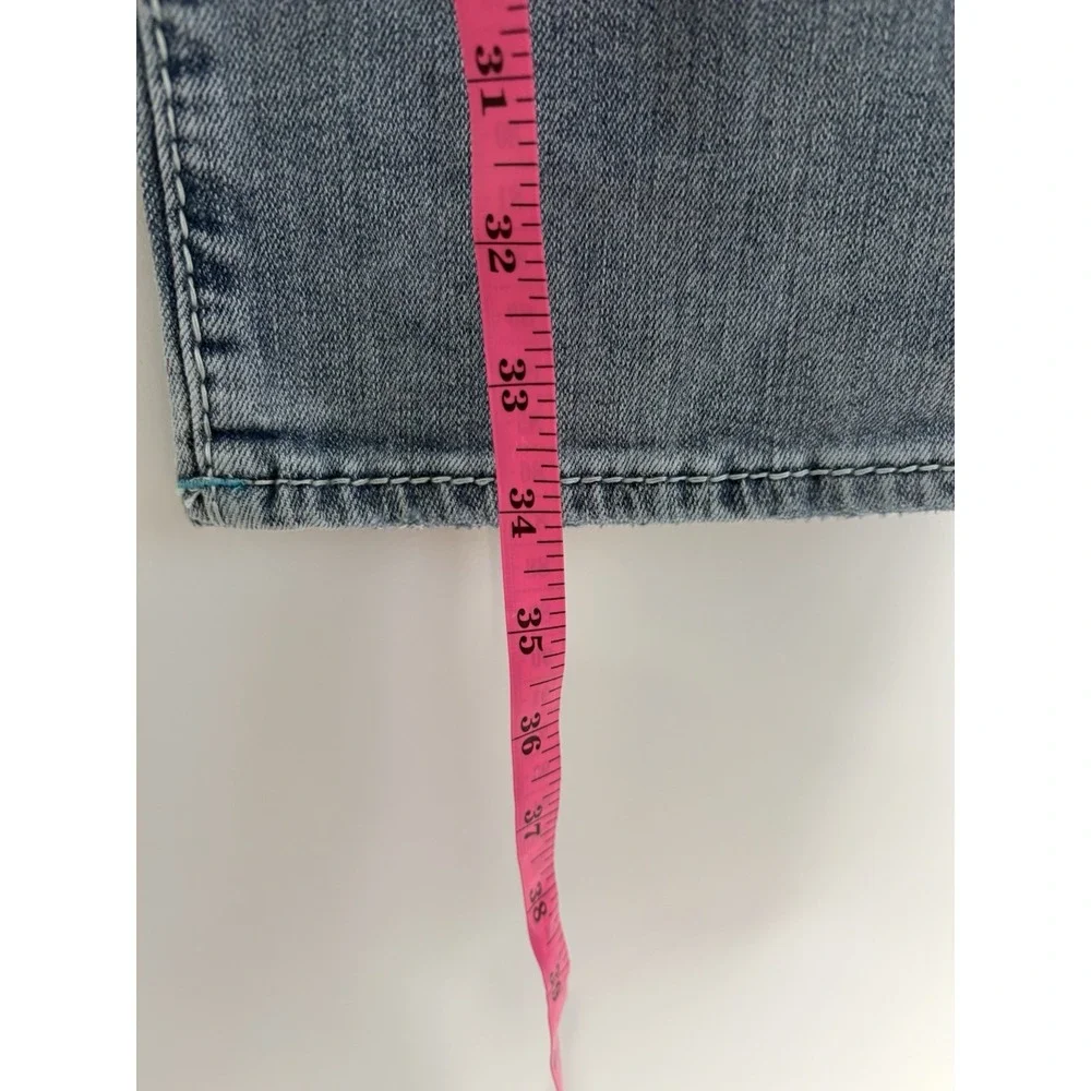 True Religion Ricky Relaxed Straight Mens 46x34 Light Vintage Wash Double Flap